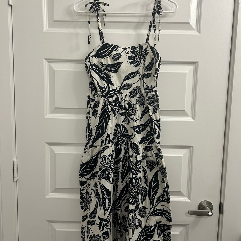 Black and White Floral Dress